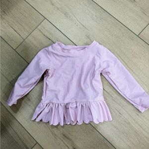 Ruffle Butts Girls Pink 18-24 Months Long Sleeve Rashguard